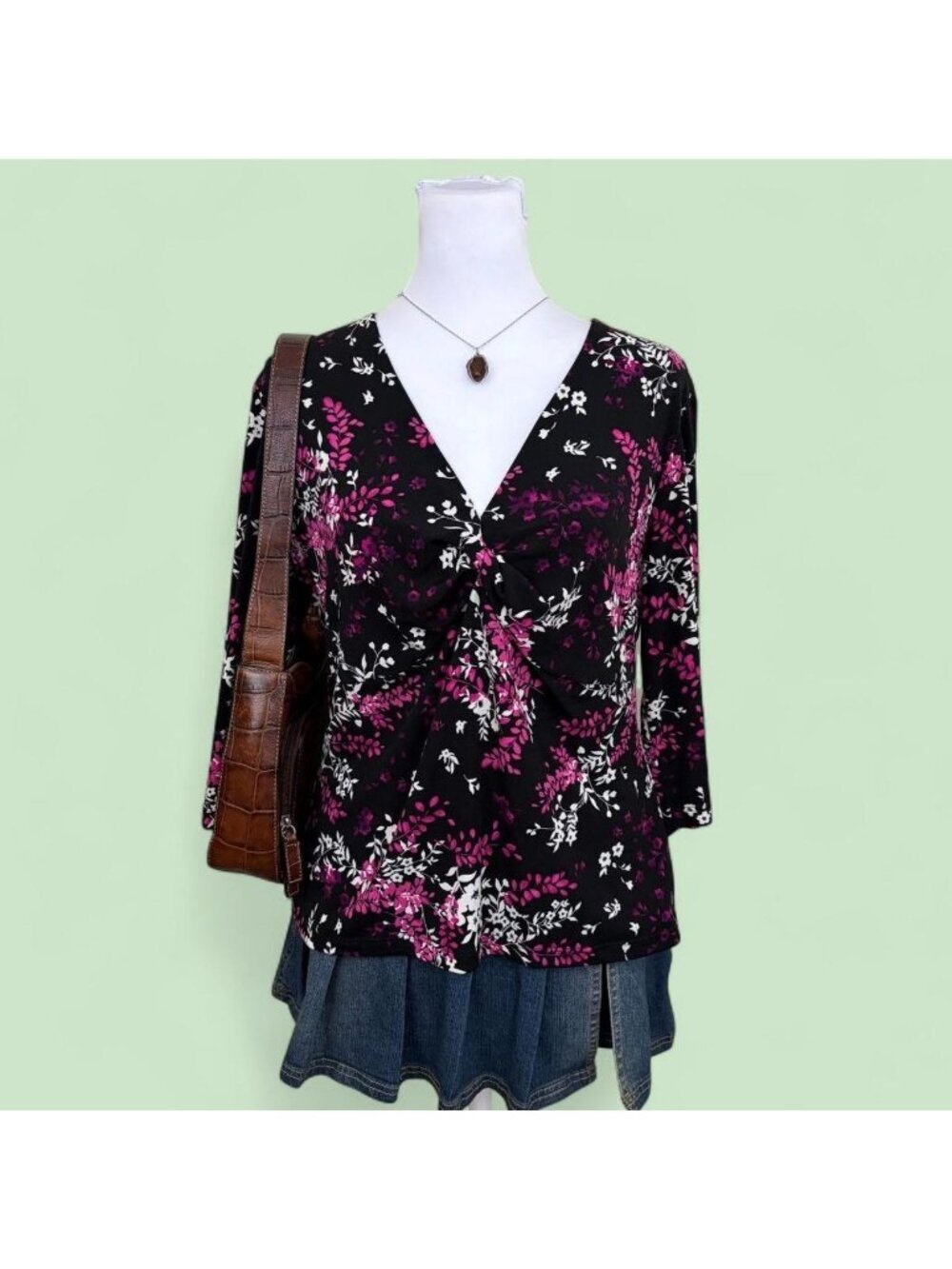 y2k floral whimsygoth top